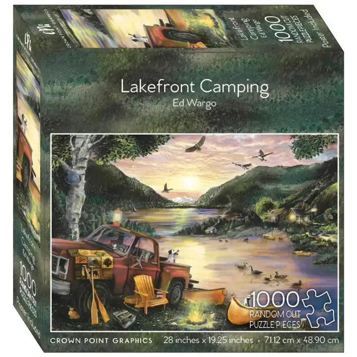 Lakefront Camping 1000 Piece Jigsaw Puzzle Crown Point