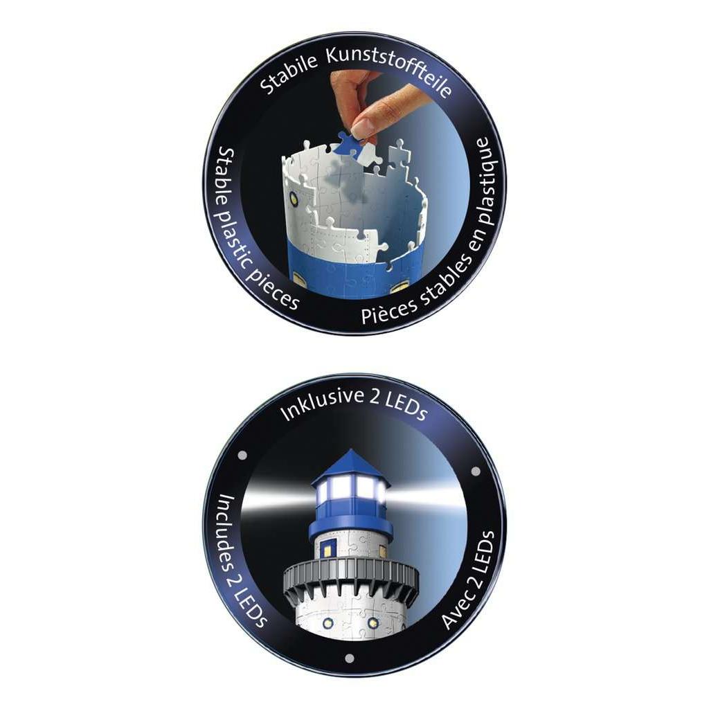Light-Up Lighthouse 219 Piece 3D Jigsaw Puzzle Ravensburger