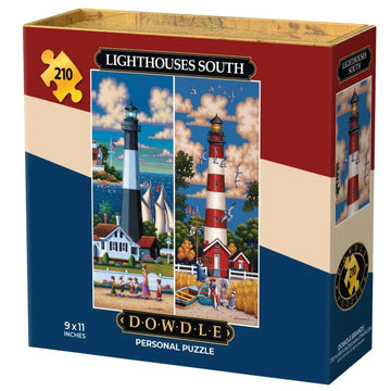 Lighthouses South 210 Piece Jigsaw Puzzle Dowdle
