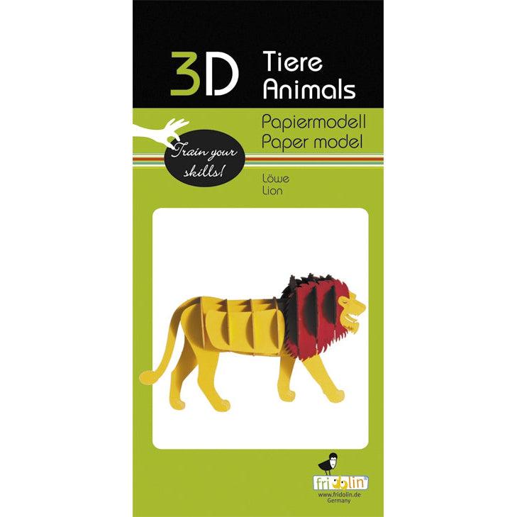 Lion 3D Cardboard Model Kit Fridolin