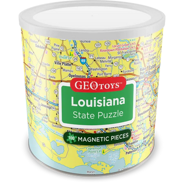 Louisiana State 100 Piece Magnetic Jigsaw Puzzle Geotoys