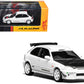 Honda Civic Type R (EK9) RHD (Right Hand Drive) inchJs Racinginch White 1/64 Diecast Model Car by MotorHelix