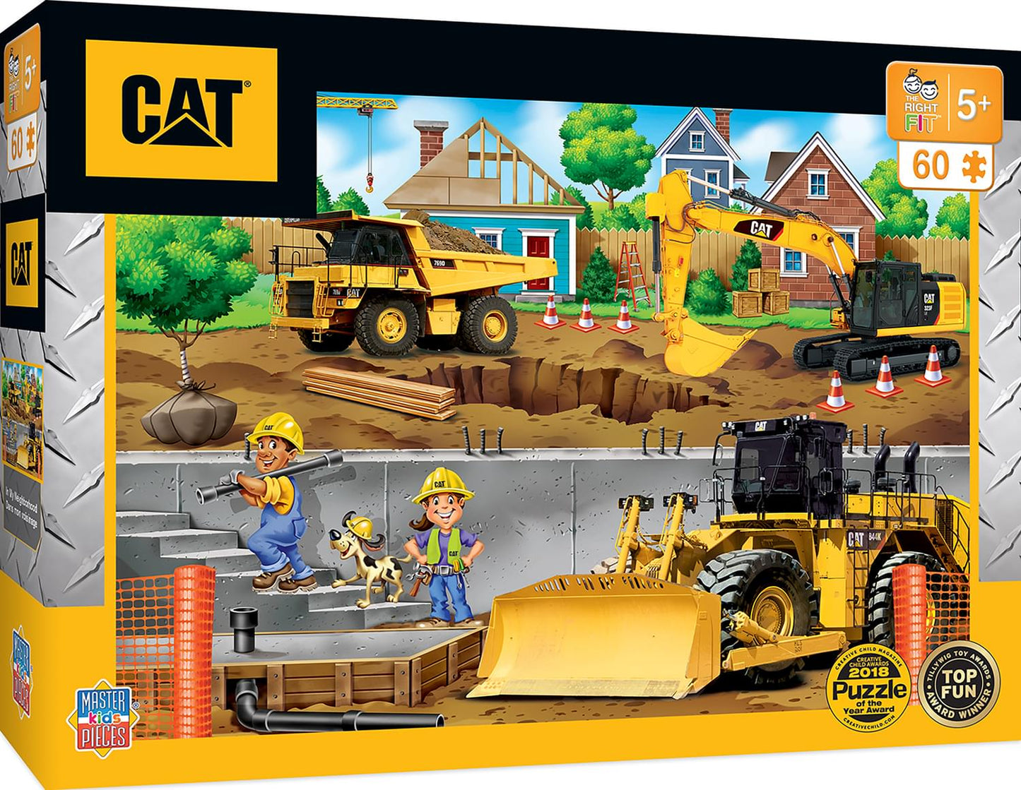 Caterpillar In My Neighborhood 60 Piece Jigsaw Puzzle