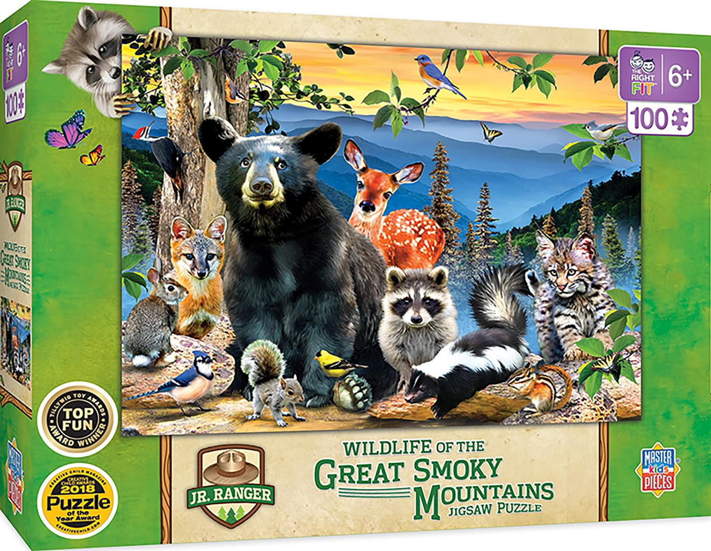 Wildlife Of Great Smokey Mountains National Park 100 Piece Jigsaw Puzzle