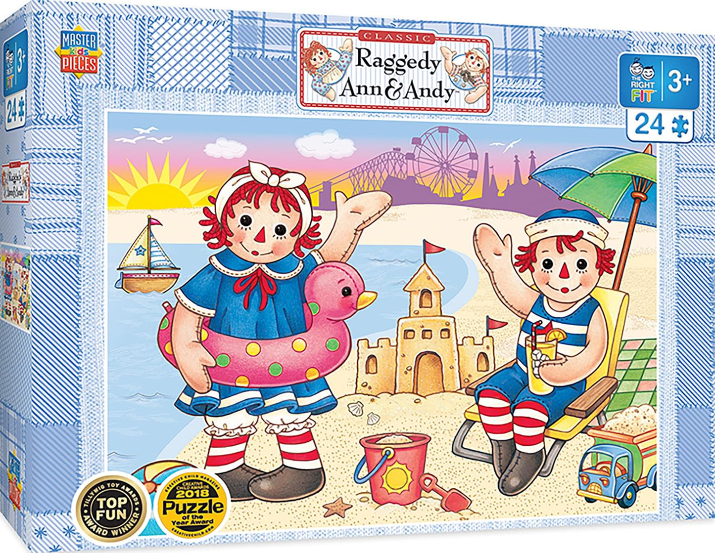 Masterpieces 24 Piece Vintage Jigsaw Puzzle For Kids - Beach Fun - 14'X19'