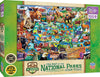MasterPieces 100 Piece Jigsaw Puzzle - National Parks Map, 14"x19", Cardboard, Model 11942, Team Color