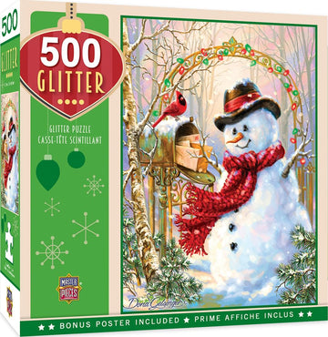 Masterpieces 500 Piece Glitter Christmas Jigsaw Puzzle - Letters To Frosty - 15'X21'