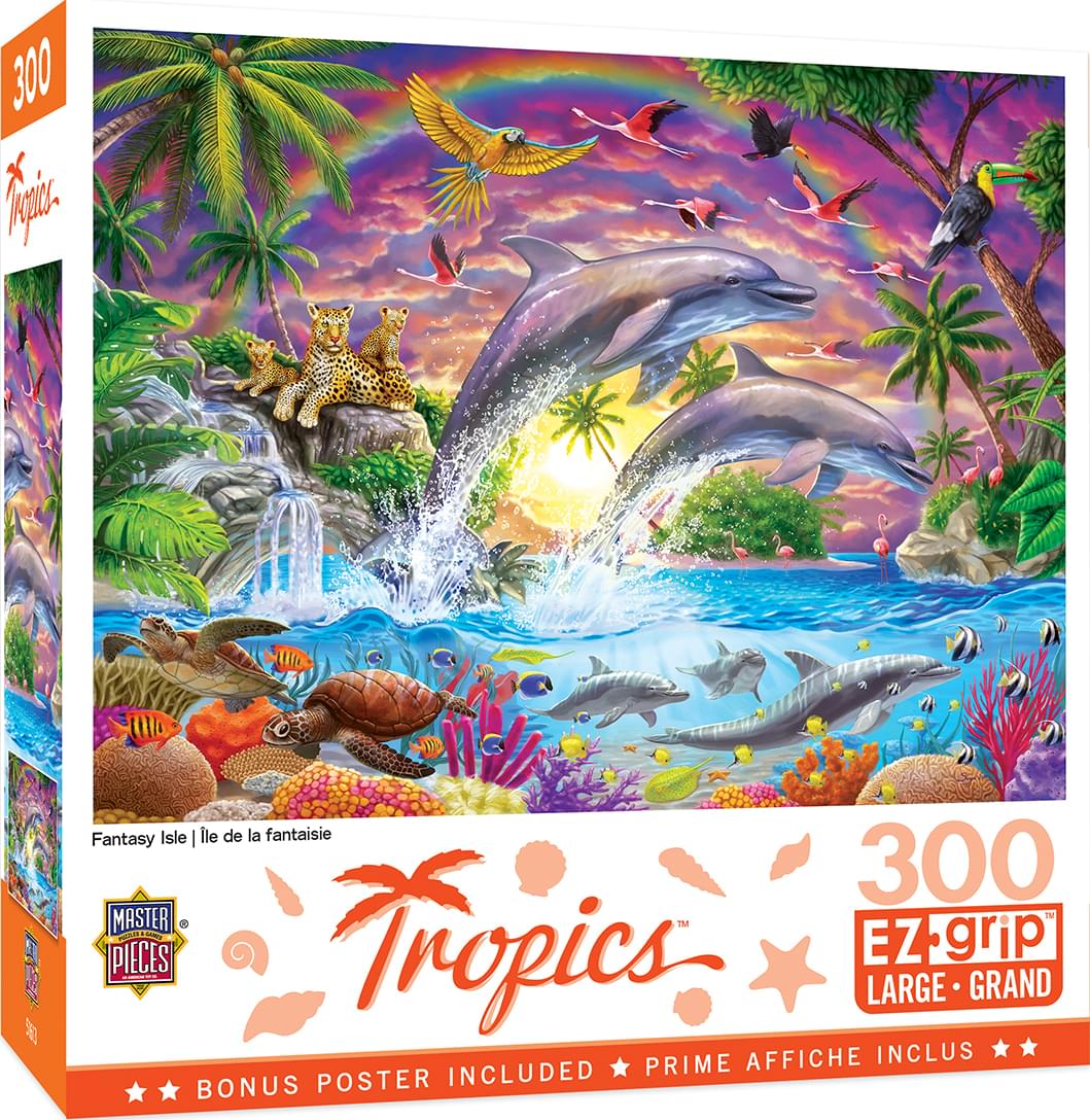 Masterpieces 300 Piece Ez Grip Jigsaw Puzzle - Fantasy Isle - 18'X24'