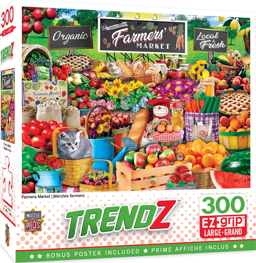 Farmers Market 300 Piece Large Ez Grip Jigsaw Puzzle
