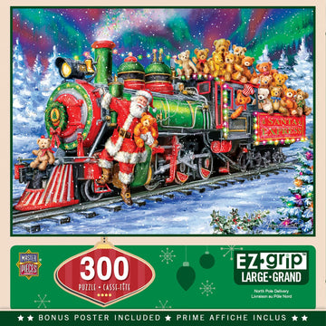 Masterpieces 300 Piece Ez Grip Christmas Jigsaw Puzzle - North Pole Delivery - 18'X24'