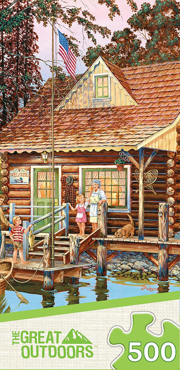 Masterpieces 500 Piece Jigsaw Puzzle For Adults, Family, Or Kids - Grandpa'S Cabin - 14'X19'