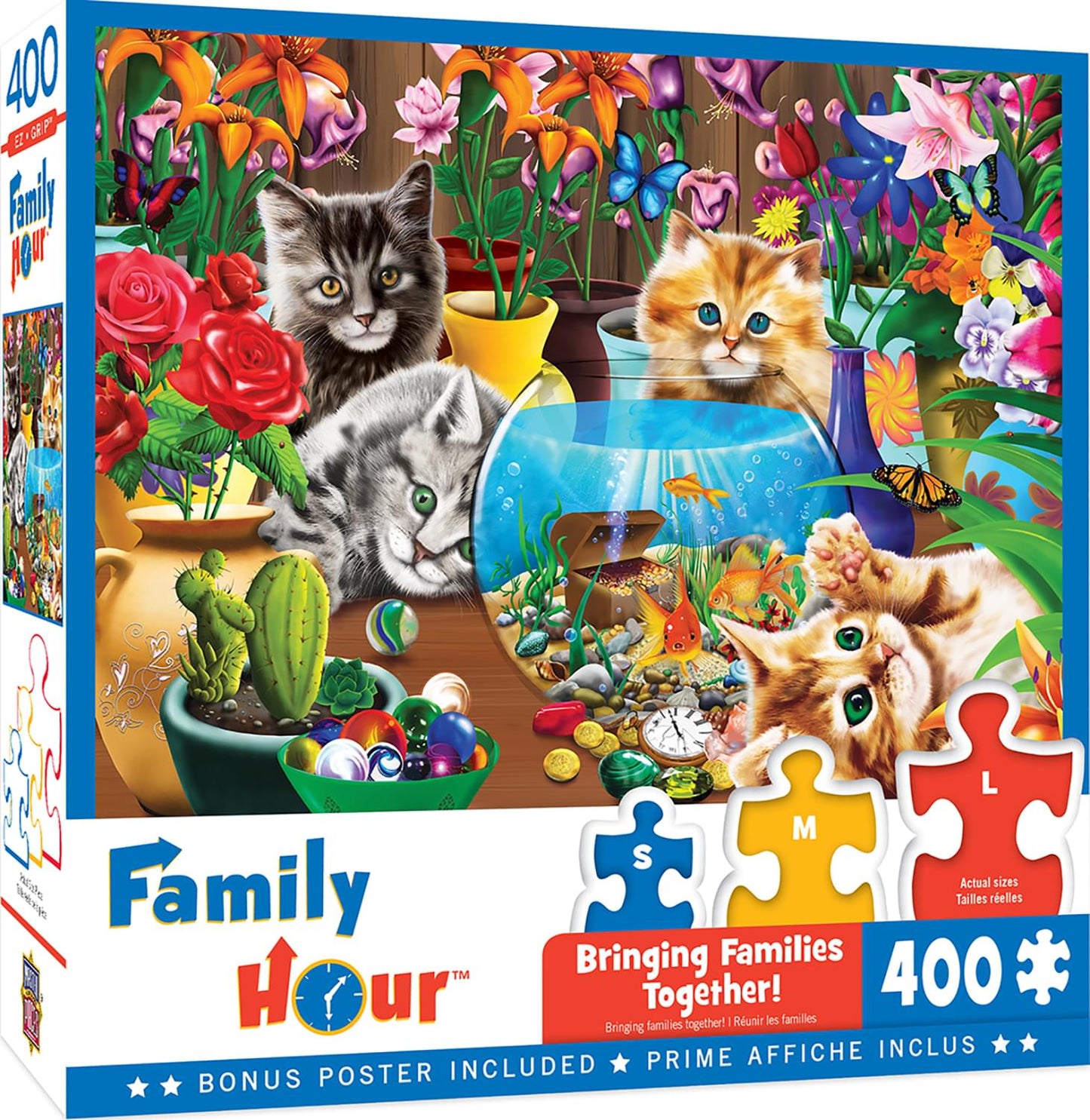 Masterpieces 400 Piece Jigsaw Puzzle For Adults, Family, Or Youth - Marvelous Kittens - 18'X24'