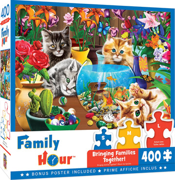 Masterpieces 400 Piece Jigsaw Puzzle For Adults, Family, Or Youth - Marvelous Kittens - 18'X24'