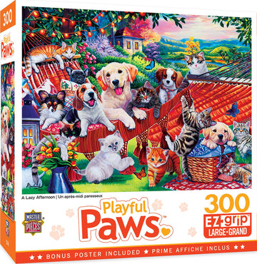 A Lazy Afternoon 300 Piece Large Ez Grip Jigsaw Puzzle