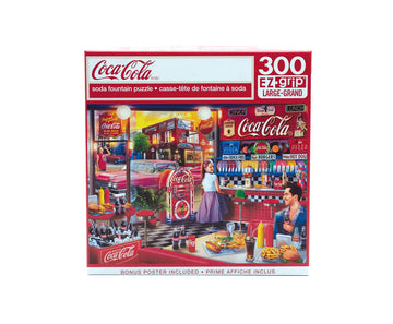 Coca-Cola Soda Fountain 300 Piece Ez Grip Jigsaw Puzzle