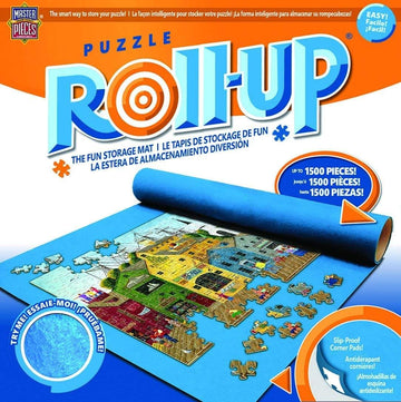 Masterpieces Accessories - Jigsaw Puzzle Roll-Up Mat & Stow Box, 42' X 24', Fits 1500 Pieces
