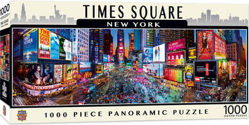Masterpieces - 1000 Piece Jigsaw Puzzle, Times Square, New York Panoramic, Fun For Adults, Family, Kids 13'X39