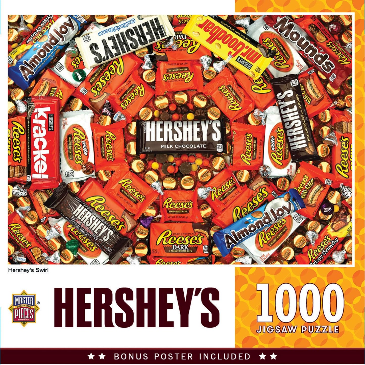 Masterpieces 1000 Piece Jigsaw Puzzle For Adults, Family, Or Youth - Hershey'S Swirl - 19.25'X26.75'