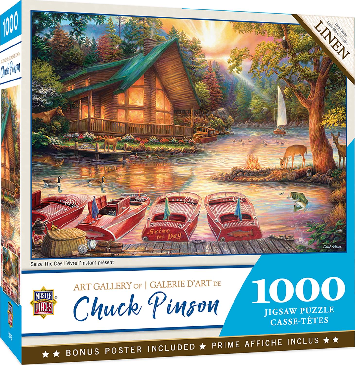 Chuck Pinson Seize The Day 1000 Piece Linen Jigsaw Puzzle