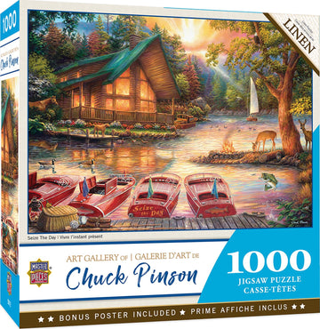 Chuck Pinson Seize The Day 1000 Piece Linen Jigsaw Puzzle