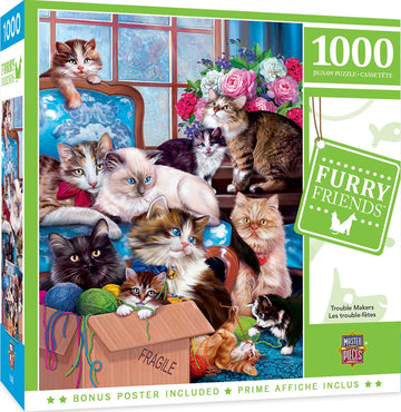 Masterpieces 1000 Piece Jigsaw Puzzle For Adults, Family, Or Youth - Trouble Makers - 19.25'X26.75'