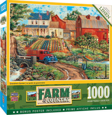 Masterpieces 1000 Piece Jigsaw Puzzle For Adults, Family, Or Youth - Grandma'S Garden - 19.25' X26.75