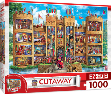 Cut-Aways Medieval Castle 1000 Piece Large Ez Grip Jigsaw Puzzle