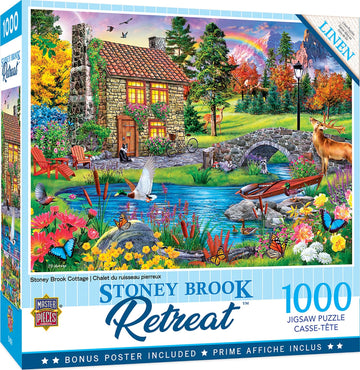 Masterpieces 1000 Piece Jigsaw Puzzle For Adults, Family, Or Youth - Stoney Brook Cottage - 19.25'X26.75'