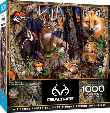 Masterpieces 1000 Piece Jigsaw Puzzle For Adults, Family, Or Youth - Forest Gathering - 19.25'X26.75'
