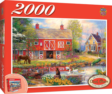 MasterPieces 2000 Piece Jigsaw Puzzle - Reflections on Country Living, 39"x27", Cardboard, Model 72047, Signature Series
