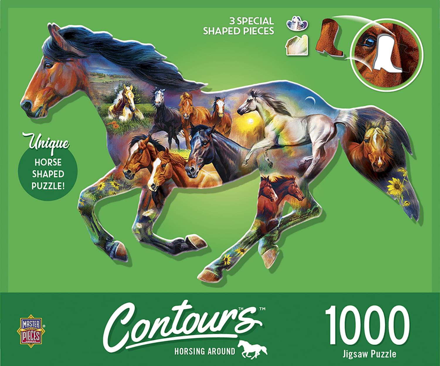 Wild Horse Shape 1000 Piece Jigsaw Puzzle