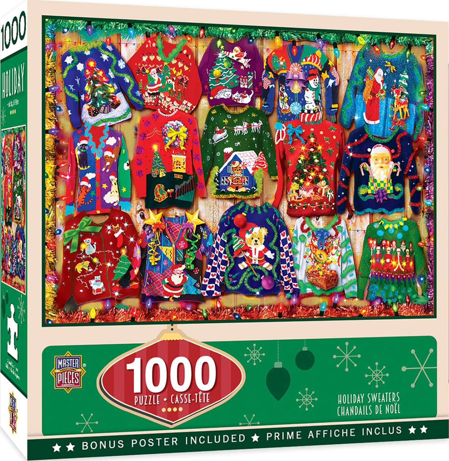 Masterpieces 1000 Piece Christmas Jigsaw Puzzle - Holiday Sweaters - 19.25'X26.75'
