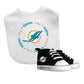 Miami Dolphins Nfl 2-Piece Baby Gift Set | Bib & Pre-Walkers