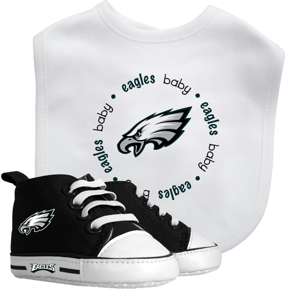 Philadelphia Eagles Nfl 2-Piece Baby Gift Set | Bib & Pre-Walkers
