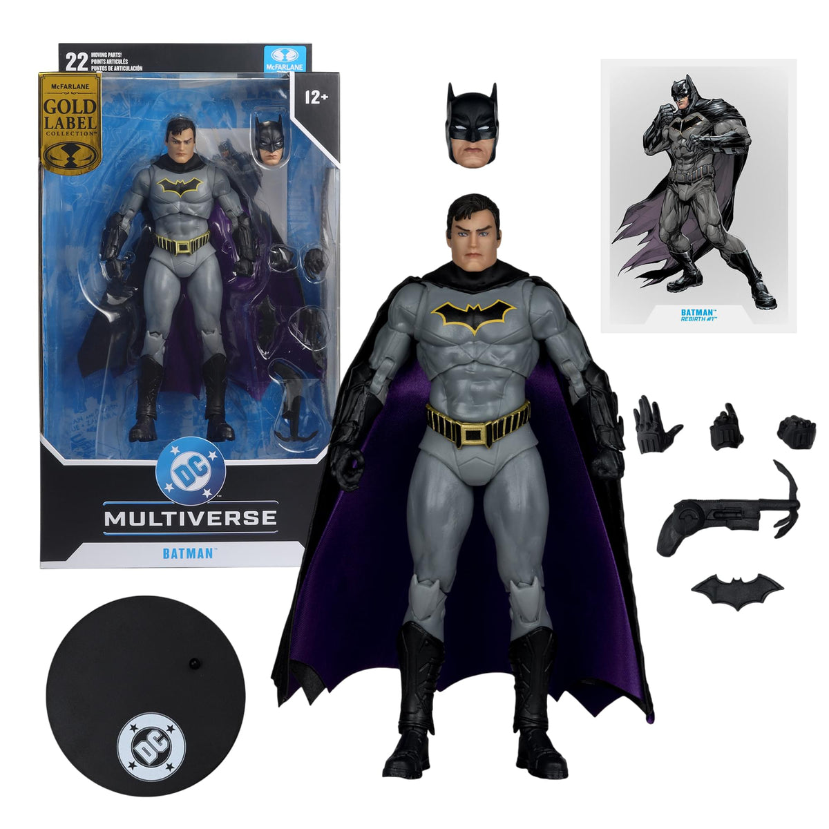 Dc Multiverse Batman Rebirth #1 Gold Label 7 Inch Action Figure
