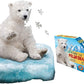 I Am Lil Polar Bear 100 Piece Animal-Shaped Jigsaw Puzzle