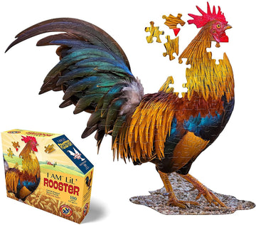 I Am Lil Rooster 100 Piece Animal-Shaped Jigsaw Puzzle