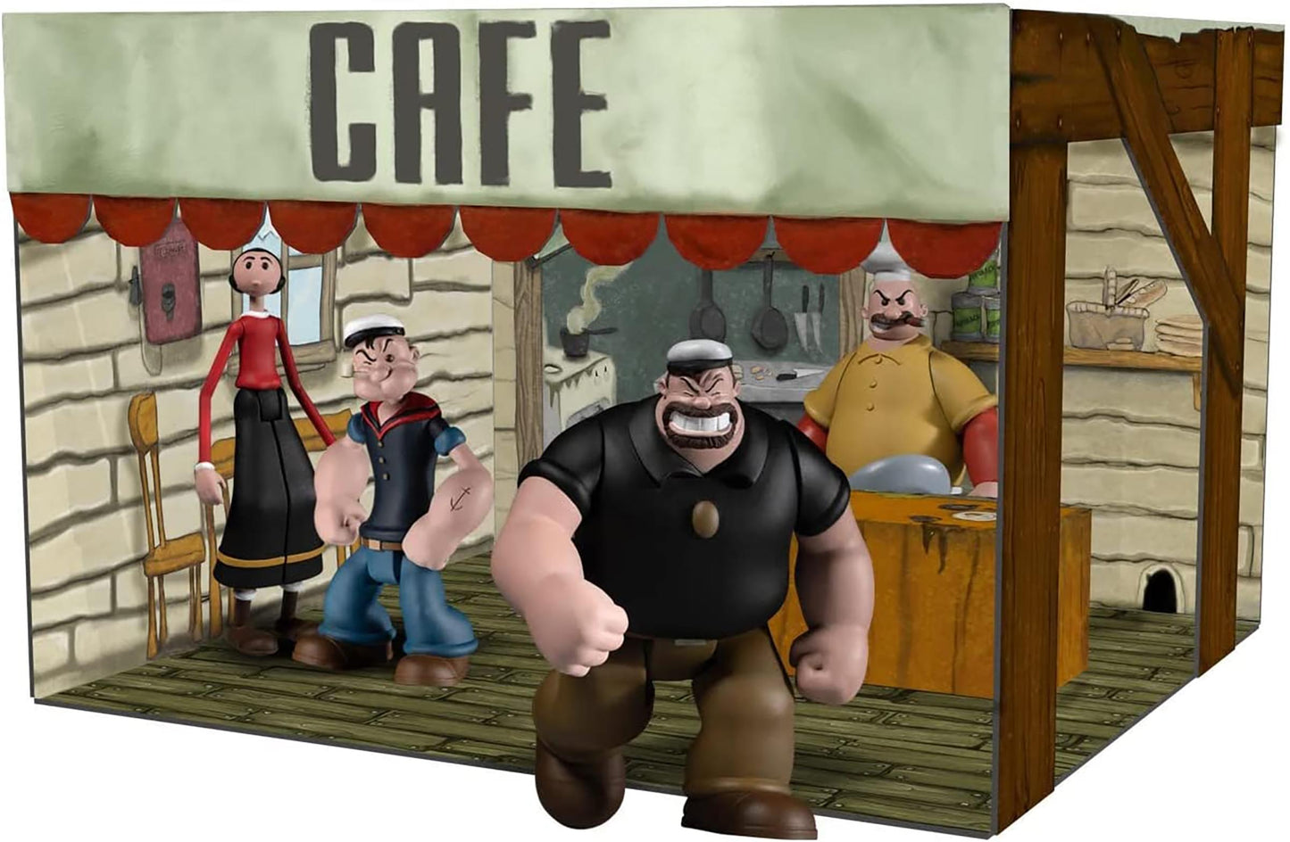 Mezco Popeye 5 Points Action Figure Deluxe Box Set - Multi Color, One Size, Model 18060, Plastic Material