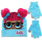 Lol Surprise Dolls Girls Winter Beanie & Glove Set | Blue