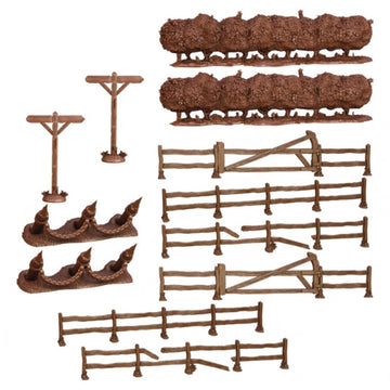 Mantic Games Mgtc125 Terraincrate: Battlefield Fences & Hedges, Multi