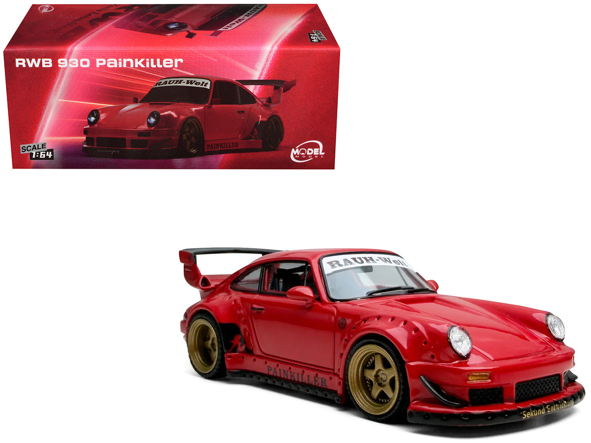 RWB 930 inchPainkillerinch Red 1/64 Diecast Model Car by Model Model
