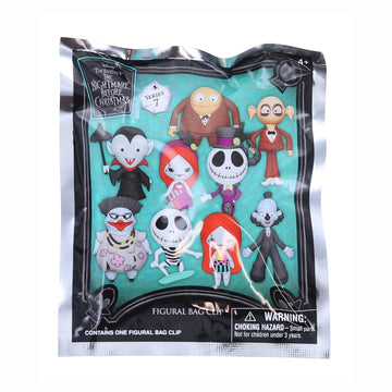 Nightmare Before Christmas Series 7 3D Foam Bag Clip  1 Random