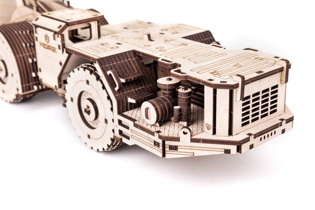 MoAZ-4075 Load-Haul-Dump Unit — Mechanical Wooden Model, 398 Pieces