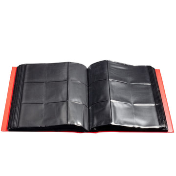 Monster 9 Pocket Trading Card Xl Binder - Holofoil Red Album, Anti-Theft & Drop Tcg Protection W Side Loading Padded Pockets, Double Sided, Holds 720 Cards, For Sports, Gaming, Kpop, Gift