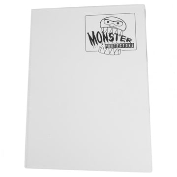 Monster Protectors Mega XL Trading Card Binder - Matte White, Anti-Theft, Holds 720 Cards, Padded Pockets, Model 63736