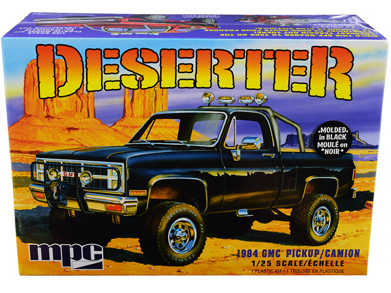 Skill 2 Model Kit 1984 Gmc Pickup Truck (Molded In Black) ''Deserter'' 1/25 Scale Model By Mpc