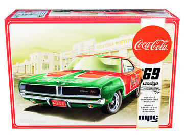 Skill 3 Snap Model Kit 1969 Dodge Charger Rt ''Coca-Cola'' 1/25 Scale Model By Mpc