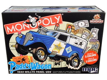 Skill 2 Snap Model Kit 1933 Willys Panel Paddy Wagon Police Van ''Monopoly'' ''85Th Anniversary'' 1/25 Scale Model By Mpc