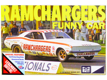 Skill 2 Model Kit Dodge Challenger Ramchargers Funny Car ''Legends Of The Quarter Mile'' 1/25 Scale Model By Mpc