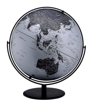 Ore International World Globe Black/Silver